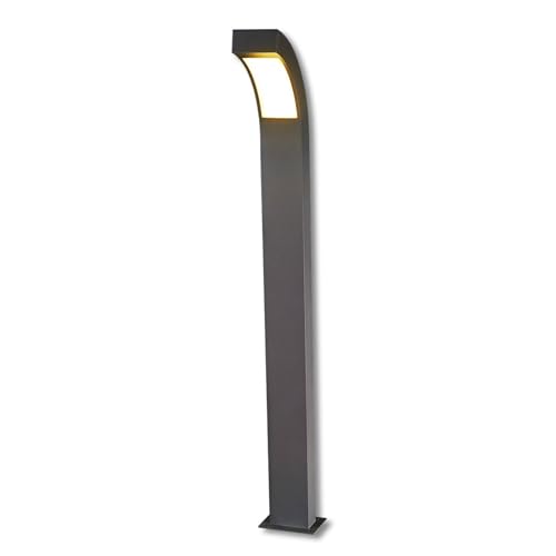 Lucande Lampada LED da esterni (Moderno) colore Nero, in Alluminio lampadina inclusa lampioncino paletto luminoso lampada viale lampione