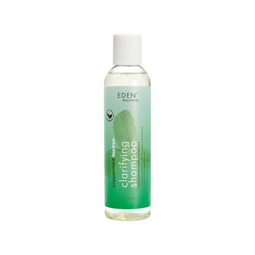EDEN BodyWorks Peppermint Tea Tree Shampoo | Clarifying Shampoo for Curly Hair | Perfect for Build Up Cleansing | 8oz