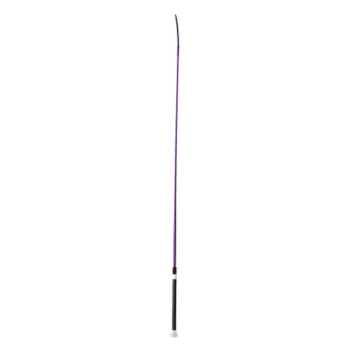 HORZE Lightweight Dressage Whip with Bling and Leather Grip Handle - Purple - 40 in