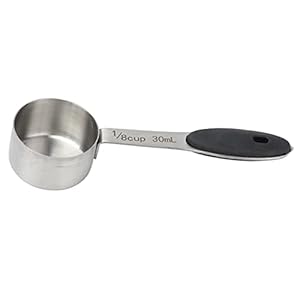 30ml Coffee Measuring Scoop 1/8 Cup, Stainless Steel Tablespoon Large Capacity and Comfortable Hand Feeling for Kitchen