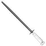 Professional Carbon Steel Knife Sharpening Steel,Practical Metal Handle 12 Inch