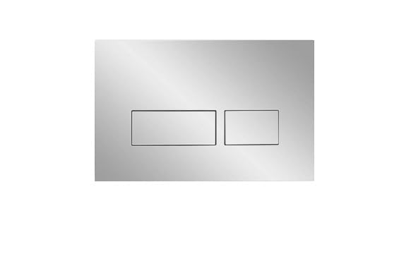 Wall Hung Toilet Rimless Pan 1.12m Concealed Cistern Frame WC Plate Soft Close Seat Options (Flush Plate Chrome)