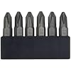6Pcs 35mm JIS Screwdriver Bit Set with Magnetic Tip, 1/4 Hex Shank, S2 Alloy Steel & 6-Slot Storage Strip Perfect for Japanese Motorcycles, Cars, Bicycles, and Equipment (JIS #2x6)