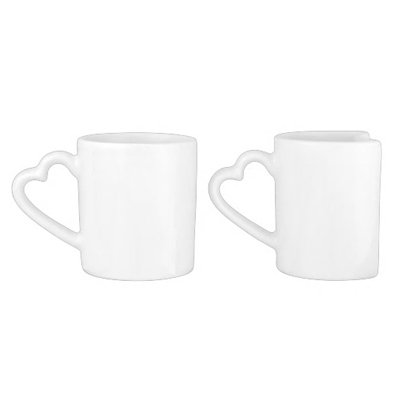 Tasse Robert en céramique blanche avec poignée multicolore DIYthinker