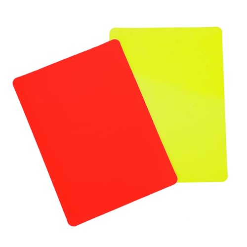 NAUZE 2Pieces Soccer Referee Card Set Football Referee Red and Yellow Card Soccer Warning and Ejection Cards for Soccer Football Match