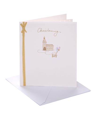 UK Greetings | Christening Card | Cute Design | With Envelope