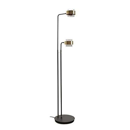 Lampes sur pied créatives à double tête : luminaire de lecture ajustable pour bureau