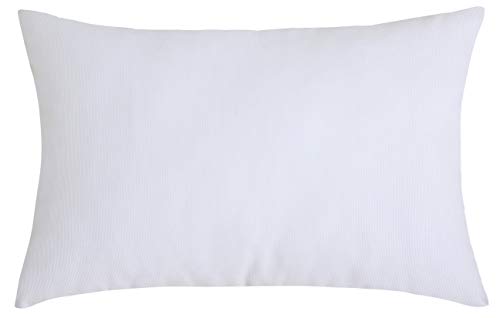 TangDepot Handmade Decorative Solid 100% Cotton Canvas Throw Pillow Covers/Pillow Shams, (12" x18" , White, 1 Count (Pack of 1))