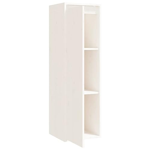 Estantería de pared blanca madera pino maciza estantes repisas organizador vertical libros 6