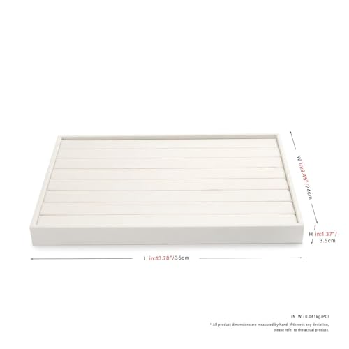 7-Slot Linen Jewelry Display Tray – Elegant Organizer for Rings, Earrings, Studs | Compact Storage & Decorative Showcase for Jewelry Accessories (Beige)