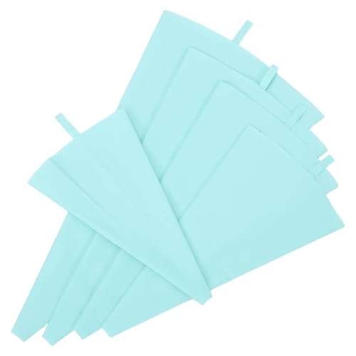 Hemobllo 5 pezzi Sacchetti in Silicone Riutilizzabili per Decorazione Dolci Sacchetti per Ghiacciare Torte Biscotti e Cupcake Resistenti al Calore con Presa Antiscivolo per Decorazione