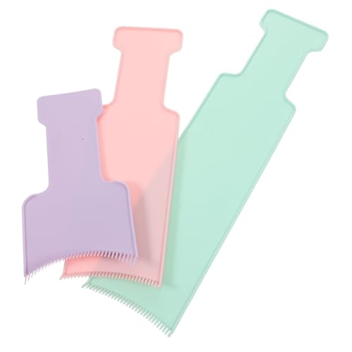 Alipis 3 piezas Tablero para Teñir Cabello con Brocha Aplicadora y Peine Incorporado para Mechas y Coloración Precisa Salones y Uso Doméstico Colores Surtidos Pequeño Mediano y Grande
