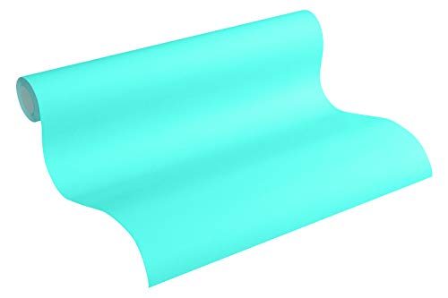 Esprit Vliestapete Tapete Uni 10,05 m x 0,53 m blau grün Made in Germany...