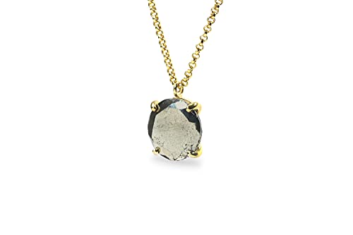 Collier en pyrite brute 16mm : le bijou en or 14k durable qui ne ternit pas