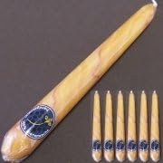 ProPassione Bougies Coniques En Cire D'abeille, Couleur Ambre, Marbrées