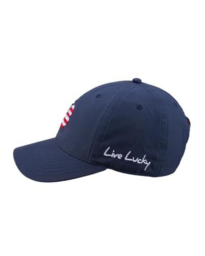 Image of Black Clover, Unisex, USA Cloud 2 Adjustable Hat, Navy Hat /3D American Flag Clover, One Size