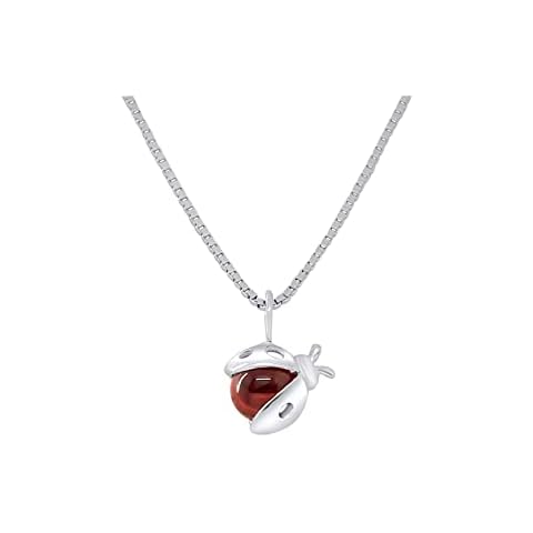 Children's Rhodium-Plated Ladybird Pendant Cover