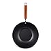 Ken Hom KH327001 Wok Acier au Carbone, 27cm, Classic, Léger avec revêtement anti-adhésif double couche et manche en bois, Ne passe pas au lave-vaisselle, Garantie de 2 ans