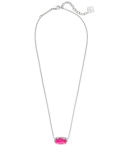 Kendra Scott Elisa Pendant Necklace For Women, Fashion Jewelry, Rhodium-Plated, Azalea Illusion #TOP1
