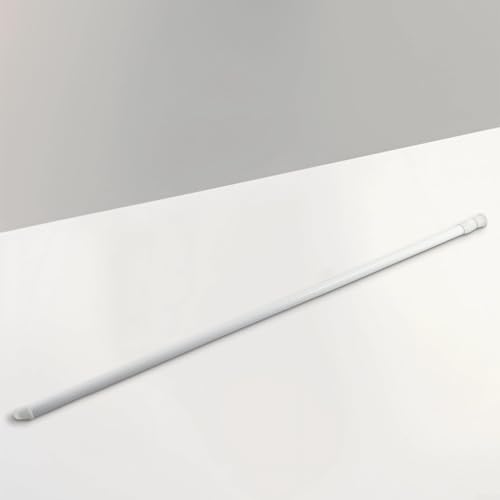 Tringle réglable à ressort télescopique en métal blanc robuste - 6