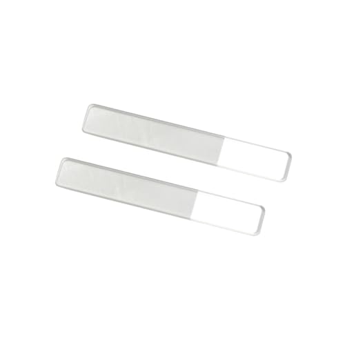 Healeved 2Pcs Nano Glass Nail Buffer Files with Storage Case Square Transparent Handle Professional Nail Polish Tool for Smooth and Comfortable Nail Care Salon
