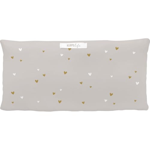 H:PPY Life Plüschkissen mit Motiv Hab Dich so lieb | Zierkissen, 40 cm x 20, cm, 100% Polyester | Geschenk, Freunde, Dekoartikel | 74491
