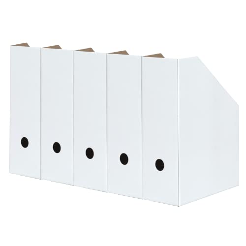 LANDRÉ 400172256 Porte-documents A4 en carton solide Blanc Largeur 5 cm Cover
