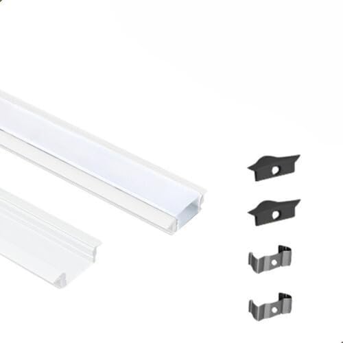 Perfil De Led Embutir 24mm Slim 2m De Aluminio Para Gesso (BRANCO...