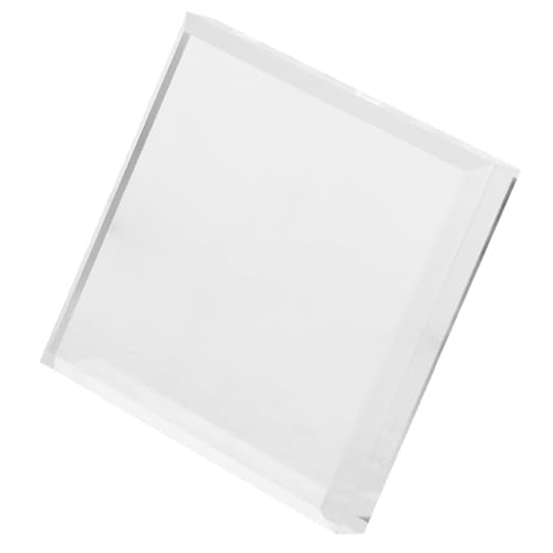 CALLARON Expositor Transparente de Acrílico para Cosméticos y Joyas, Base Cuadrada Multifuncional para Organización en Hogar y Tienda