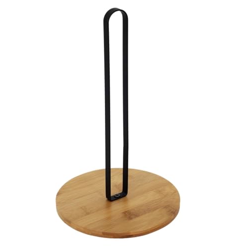 Paris Prix Porte Essuie-Tout Bambou 26cm Naturel & Noir