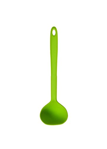Kochblume Schöpfkelle S | Premium-Silikon | Hitzebeständig | Spülmaschinenfest | 26cm | Farbe: limette