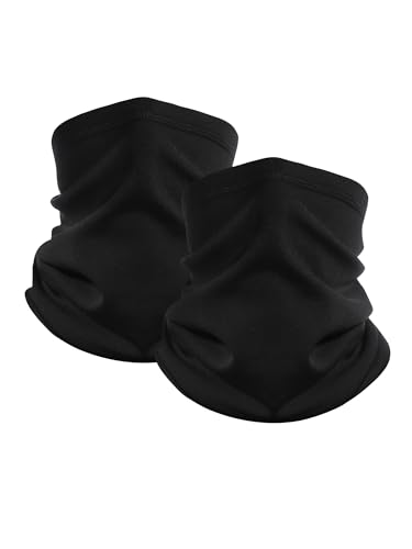 2 Pack Neck Warmer Gaiter for Men & Women Windproof Face Mask Scarf for Cold Weather Winter Accessories