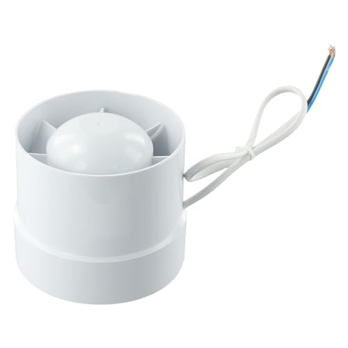 Lawnoval Aspiratore in linea da 150 mm ABS per la ventilazione del bagno e della cucina, a basso rumore, IPX2, impermeabile, bianco