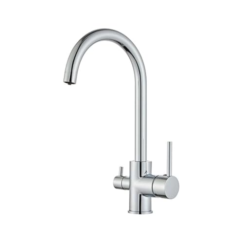 VALAZ Grifo Osmosis 3 Vías Cromado | Grifos Cocina Fregadero | Alta Presión, Monomando, Ahorro de Agua | Instalación Fácil y Rápida | Latón, Acero Inoxidable, Serie Amazonas