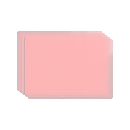Costowns 5枚セット書き込みボード プラスチック下敷き板 勉強・事務用・業務用 クリア下敷き A4/A3サイズ 厚手PP製 防水/消しゴム跡防止 机マット複写板/書道練習/お絵描き/複写板対応 デスクパッド CT-117 (A3-ピンク)