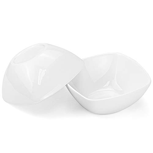 Foraineam Porcelain Square Cereal Bowls 20 Ounces Soup Pasta White Serving Bowl For Dinner, Dessert, Salad, Fruit, Small Side Dishes, Set Of 6 thumb #3