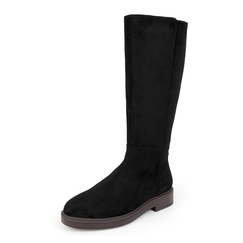 Find the Best Knee High Shearling Boots for Cozy Style 15 Aerosoles Women's PRUE Knee High Boot, Black Faux Suede/Faux Shearling, 8M
