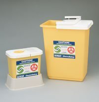 PT# 8931 Container Sharps Chemosafety 12Gal Hinged White Lid Ylw 10/Ca by, Kendall Company