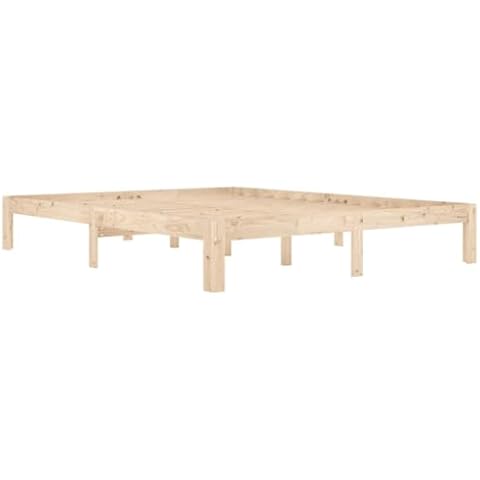 Cadre de Lit en Bois vidaXL 160x200 cm Cover