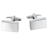 Gender:Men High Polished Stainless Steel Cufflinks for Men, Fashion Shirt Buttons for Wedding Gifts & Formal Attire(Silver)
