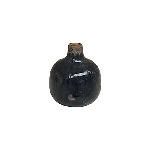 Vaso In Ceramica Senape 13x11 Cm Chehoma – Piccolo, Stile Invecchiato, Per Fiori E Decorazioni Casa