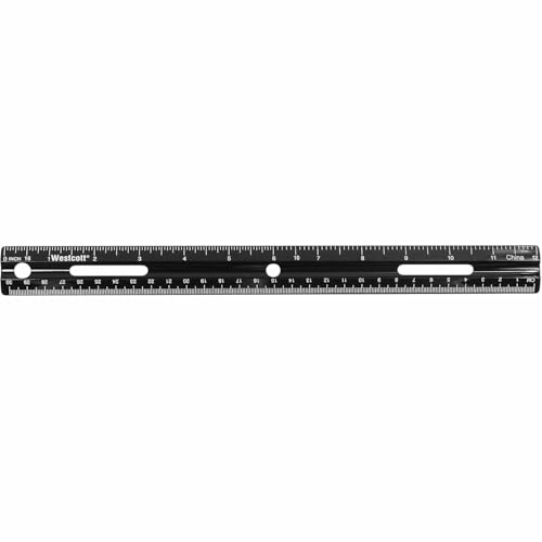 Wescott Kleenearth Recycled Double Beveled Plastic Ruler, 12