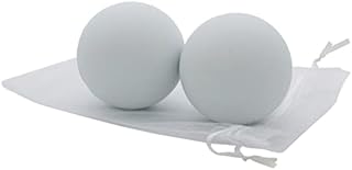 3NOSK Massage Lacrosse Balls for Targeted Deep Myofascial Release, Trigger Point Therapy, Muscle Knots, Yoga Therapy, Shoulders, Neck, Back, Foot, and Body - Very Firm (2 Count, White)
