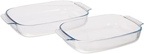 Pyrex Fontana ovale in vetro Borosilicato, trasparente, 35 x