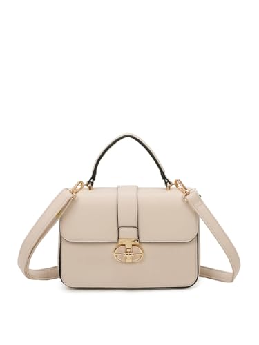 La Modeuse-Sacs à main-Sac cartable en simili avec fermoir doré et zip