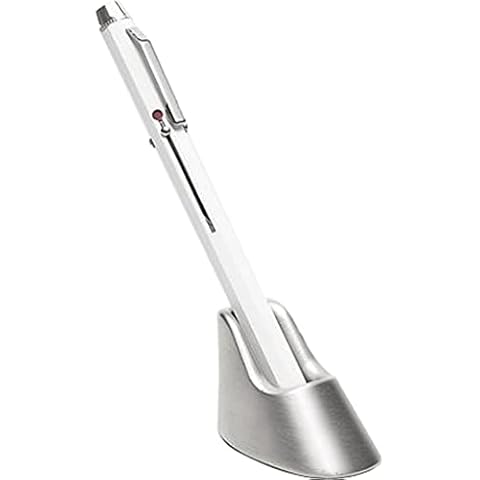Craighill Pen Rest - Minimalist Desktop Pen Holder for Office, Ballpoint Pen Organizer & Display Stand for Desk, Stylish Cast Stainless Steel Cover