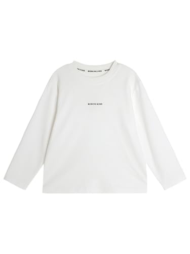 Image of 2026 Premium Girls Long Sleeve Crew Neck T-Shirt, Cotton Blend, Buding Kids Print, Casual Style