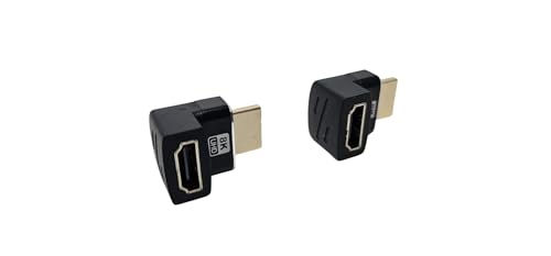 YCS basics 2 Pack Adaptador HDMI Macho a HDMI Hembra 90° miniatura 2