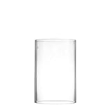 CYS EXCEL 2 PCS (H:6' D:4') Open Ended Glass Hurricane Candleholder Tube Shade | Multiple Size...