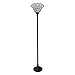 Amora Lighting AM071FL14 Tiffany-Style Jewel Floor Torchiere Lamp White, 14"W x 72"H